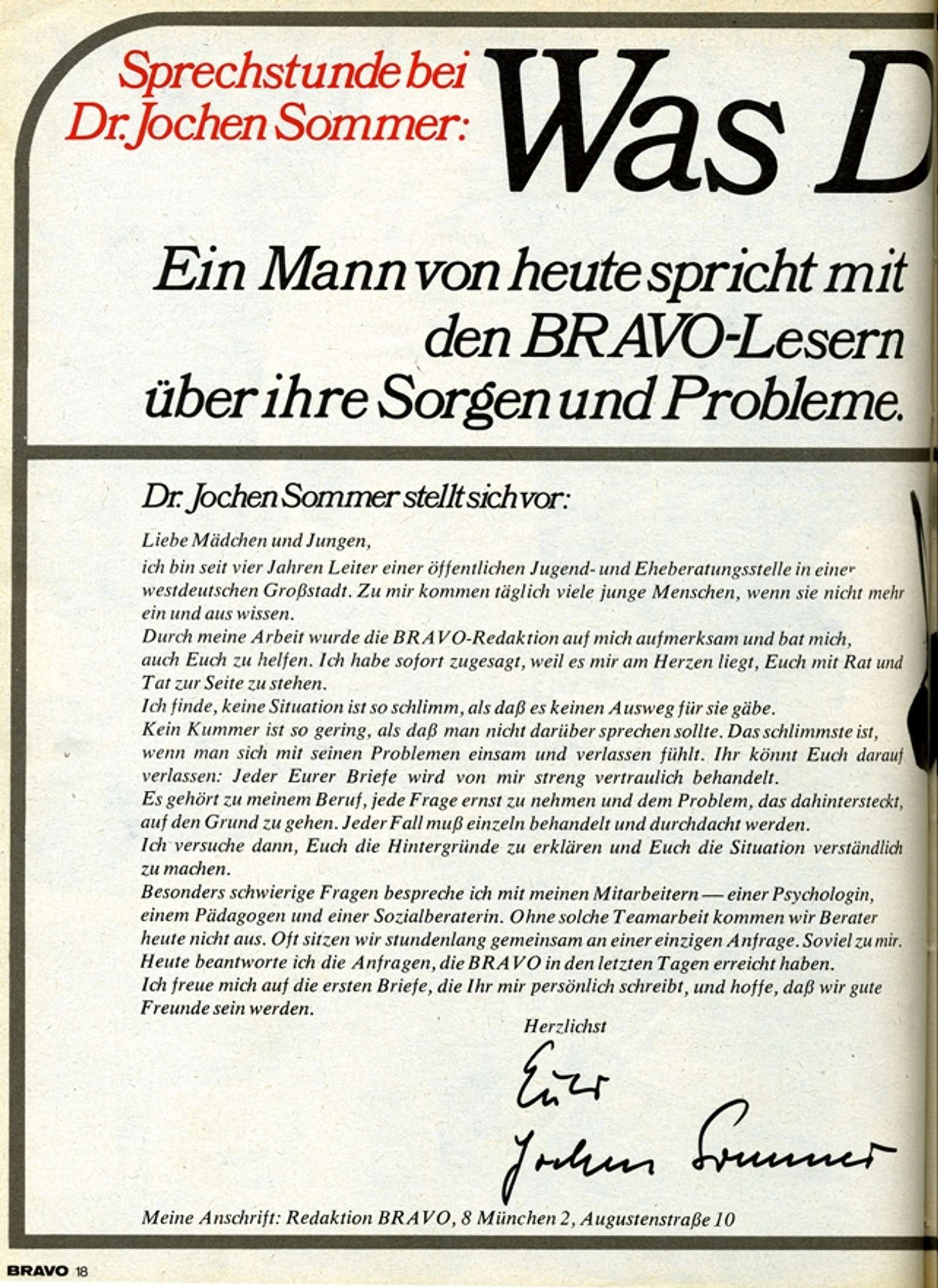 Aufklärung in BRAVO Dr Sommer Story BRAVO