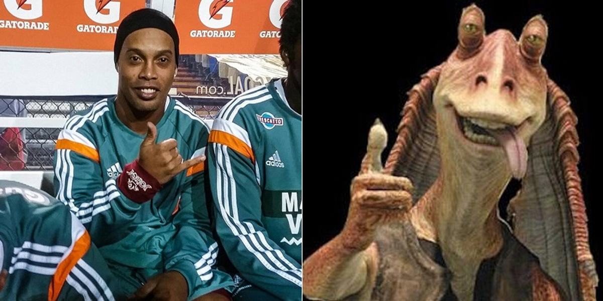 Ronaldinho und Jar Jar Binks