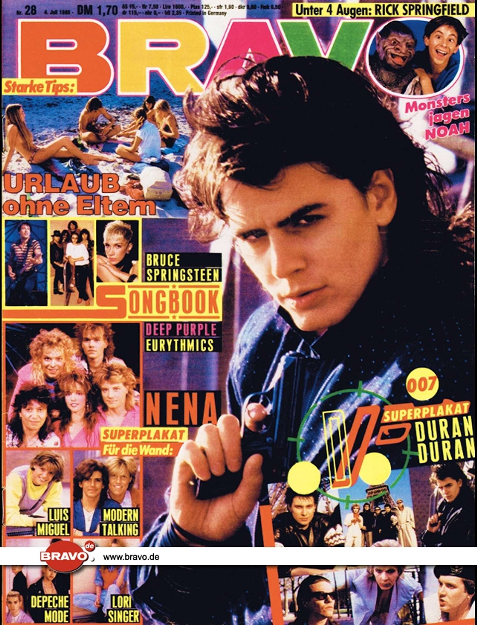 Duran Duran 1985 in Bravo Magazine