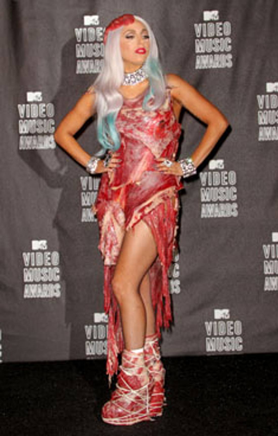 Lady GaGas Fleischkleid ist das Fashion Statement des Jahres!