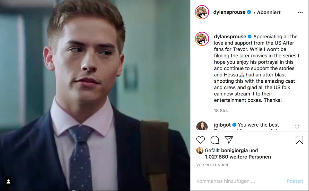 After Truth: Dylan Sprouse verlässt Filmreihe