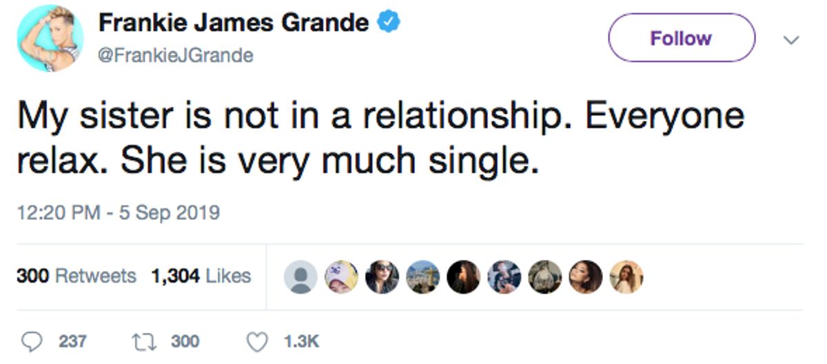 Ariana Grande: Bruder plappert Beziehungsstatus aus!