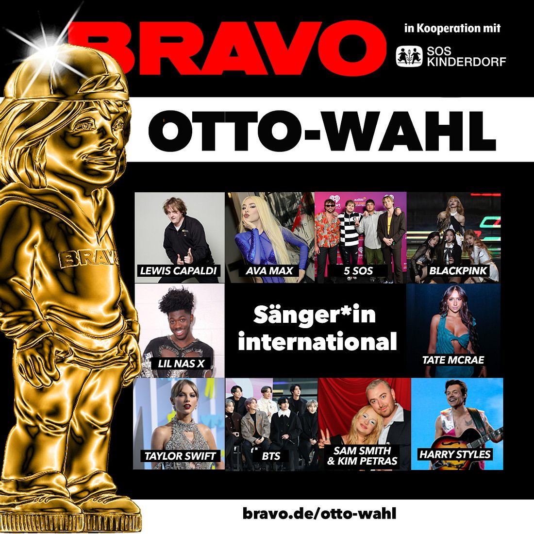 BRAVO OTTO WAHL 2022: Sänger*in international