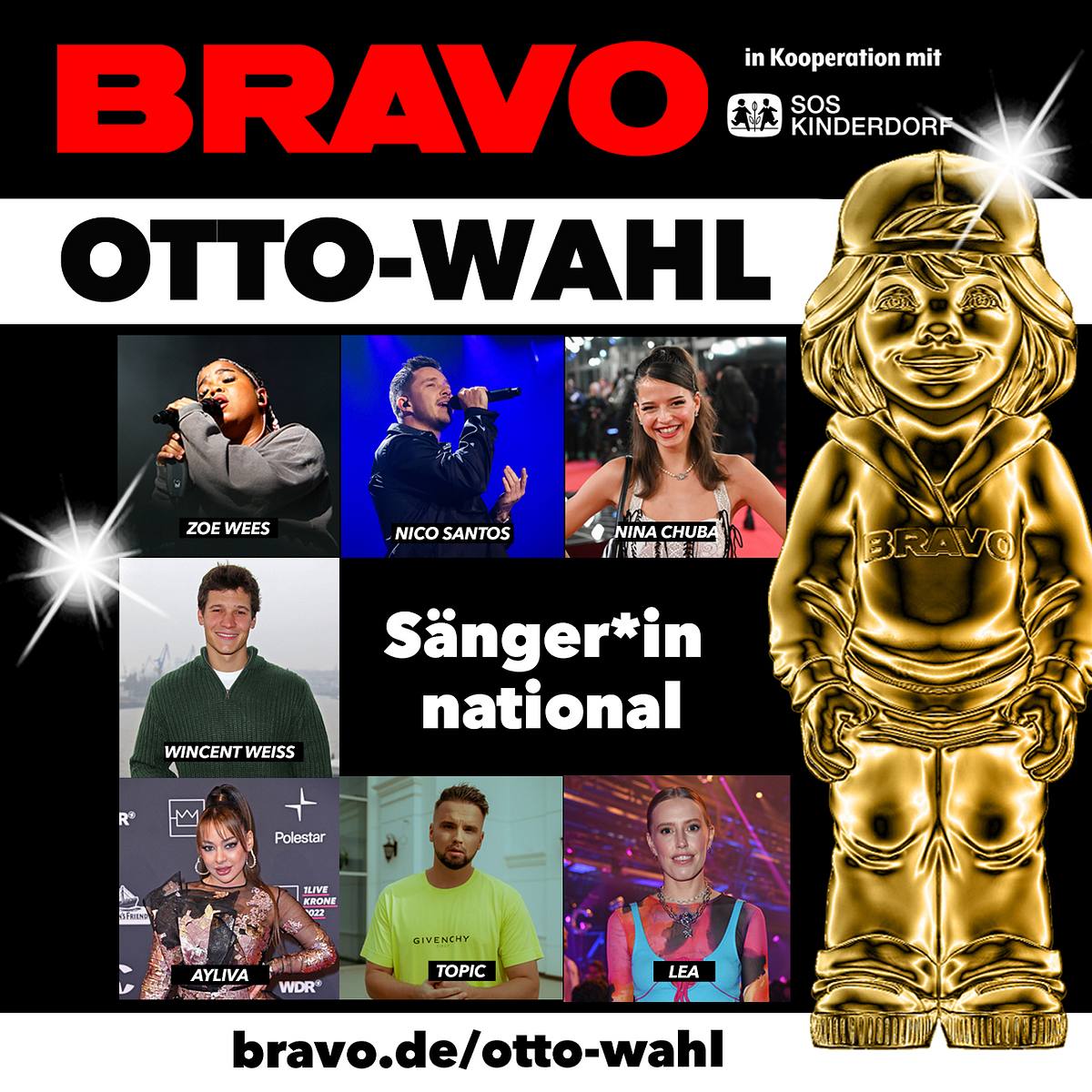 BRAVO OTTO WAHL 2022: Sänger*in national