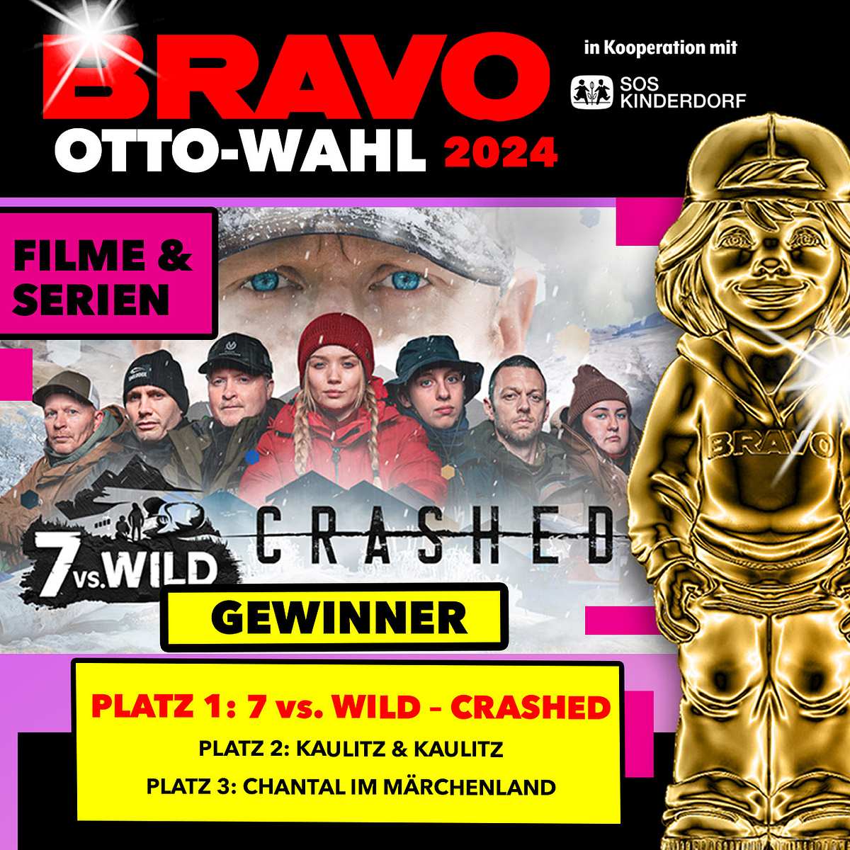 BRAVO Otto Wahl 2024:  Filme Serien 7 vs Wild