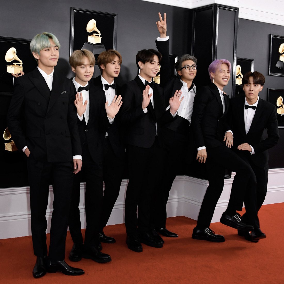 BTS auf dem roten Teppich bei den Grammys
