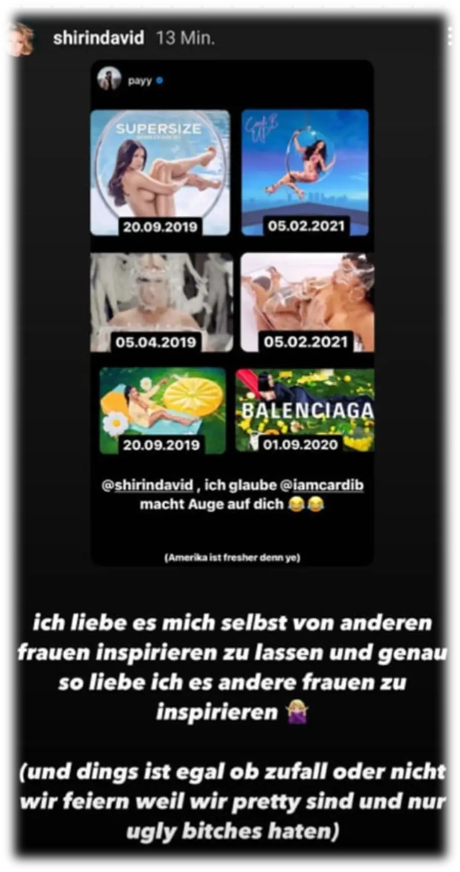 Cardi B inspiriert von Shirin David?
