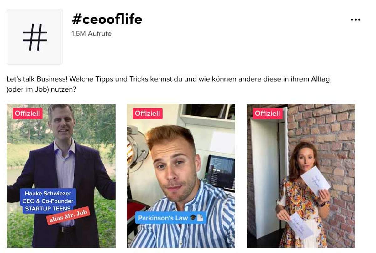 #CEOofLife: TikTok für junge Unternehmensgründer