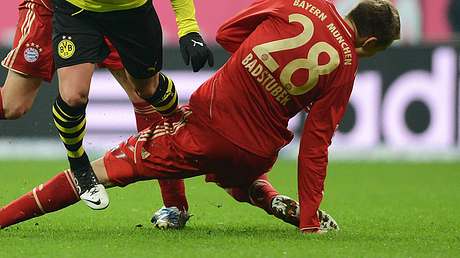 Holger Badstuber bei seinem Kreuzbandriss gegen Borussia Dortmund