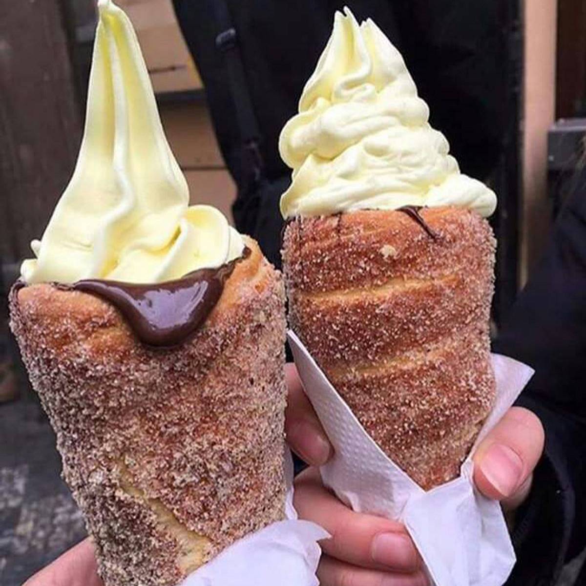 Donut-Eis-Waffeln zum Selbermachen