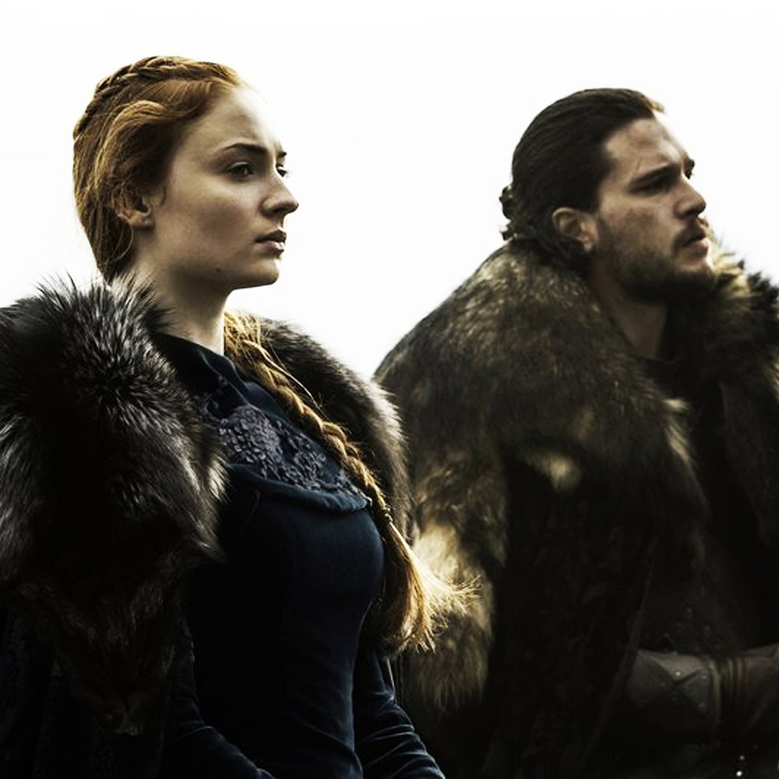 Sophie Turner und Kit Harington als Sansa Stark und Jon Snow in GOT