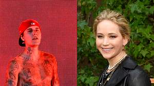 Gekorbte Stars: Justin Bieber von Jennifer Lawrence - Foto: Kevin Winter, Pascal Le Segretain / Getty Images