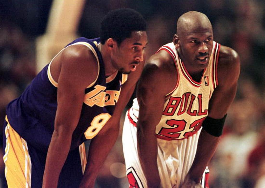 Kobe Bryant und Michael Jordan