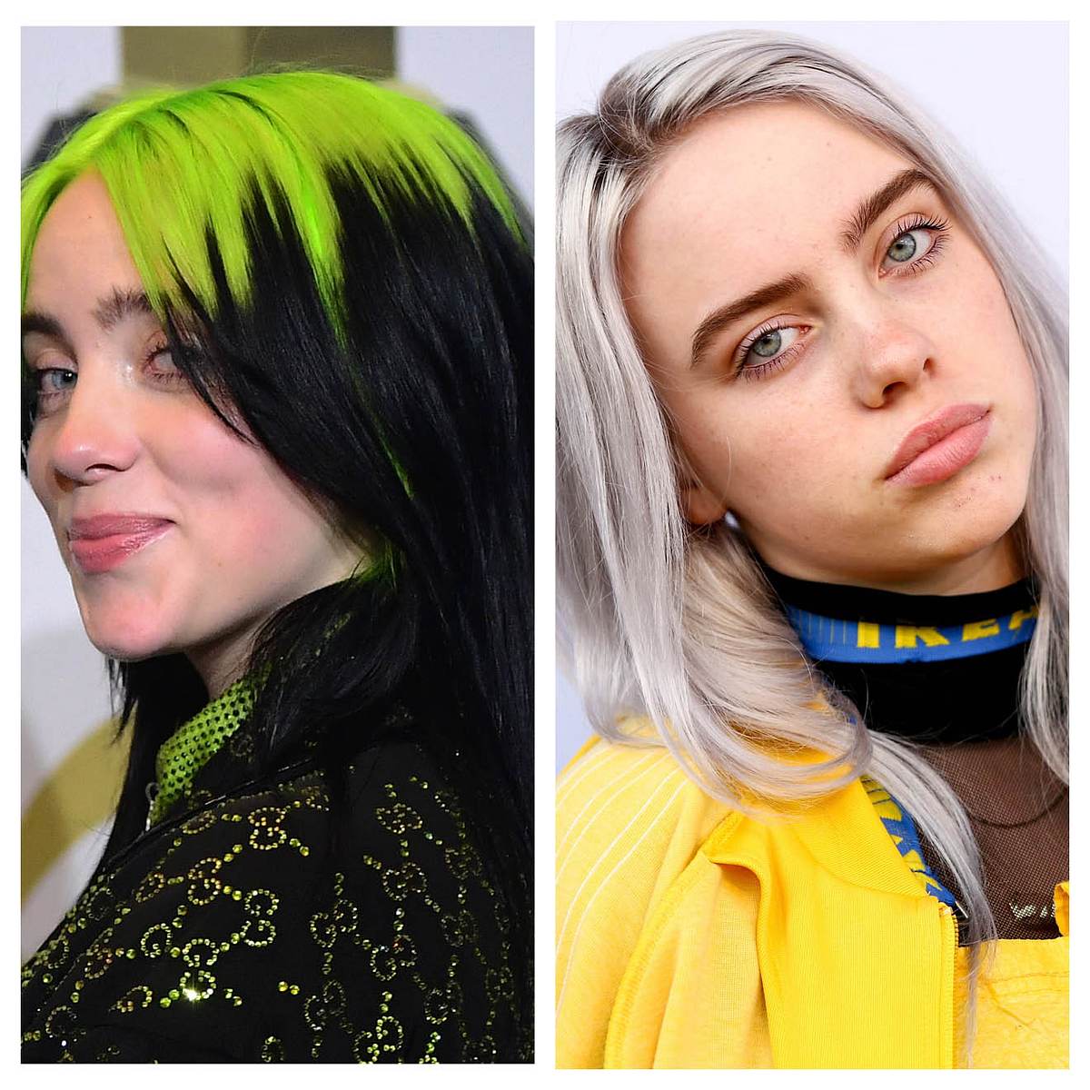 Haarfarben Wechsel der Stars Billie Eilish