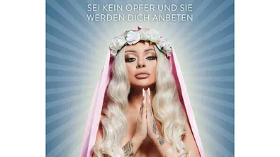 Skandalös wie Madonna, zeigt sich Katja auf dem Buchcover der Bitch Bibel - Foto: riva