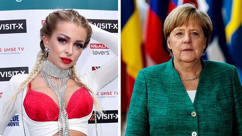 Katja Krasavice & Angela Merkel: Das haben sie gemeinsam! - Foto: Tristar Media/Getty Images u. Jack Taylor/Getty Images