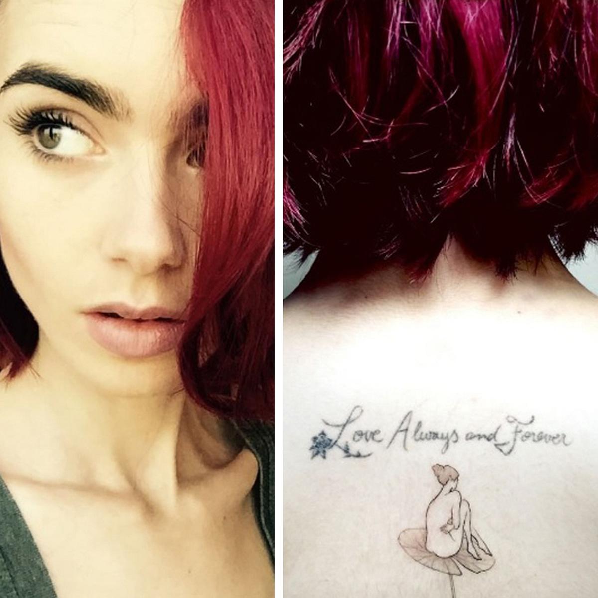 Lily Collins hat ein neues Tattoo