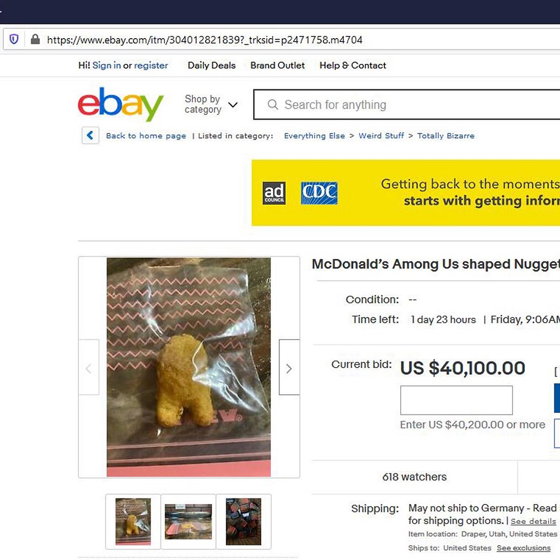 McDonald's: Dieses BTS-Gericht ist über 30.000 Euro wert! - Ebay