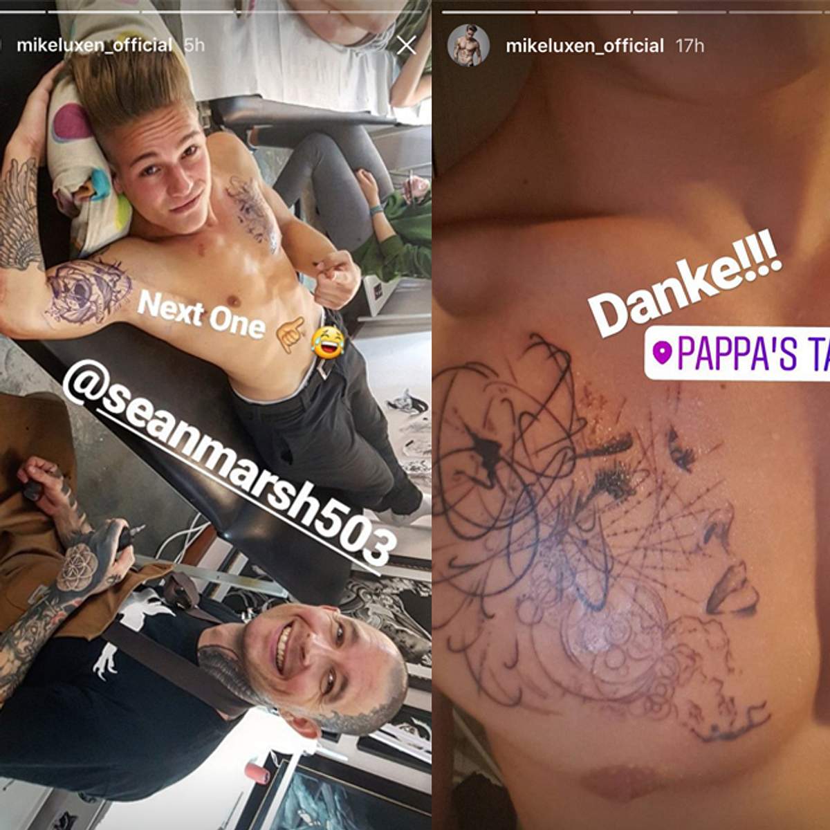 Mike Luxen aka Köln 50667-Ben hat ein neues Tattoo