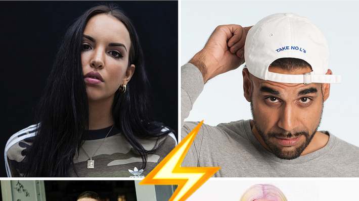 Rap-Beef: Stress zwischen Juju, Katja Krasavice, Fler und Ali As - Foto: PR / Christian Hasselbusch; BRAVO / Marcella Merk; Universal Music; BRAVO / F. L. Lange