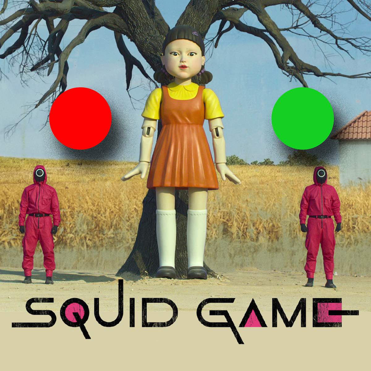 Rotes Licht, grünes Licht“ Spiel: Squid Game“ Version & für drinnen