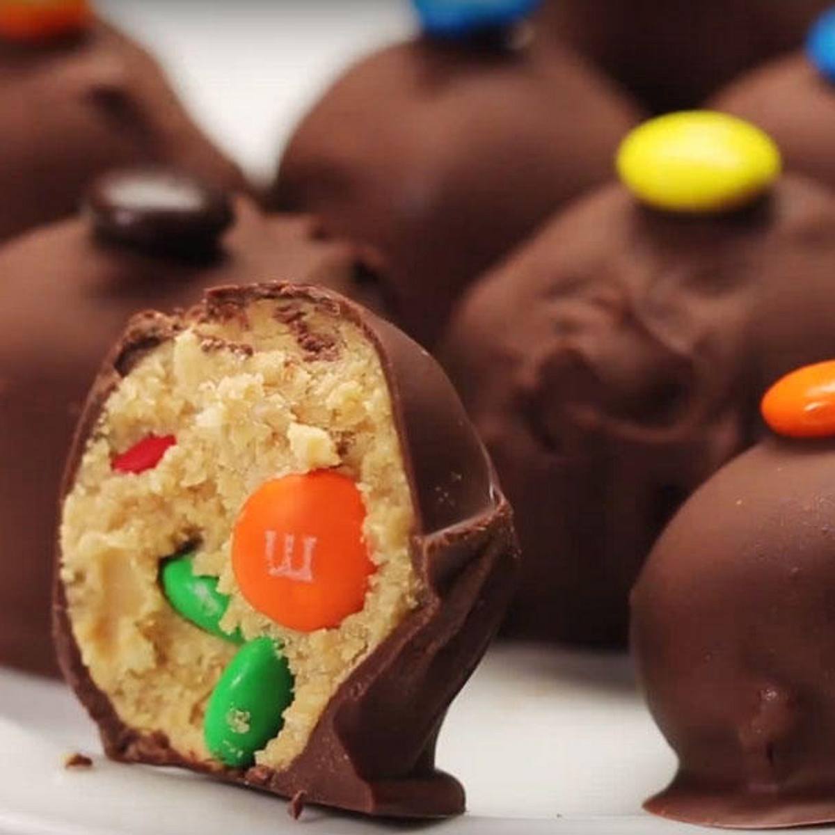 m&m's Erdnussbutterkugeln ohne Backen