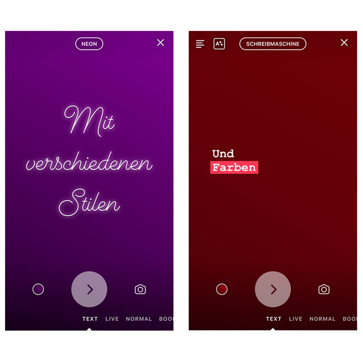 Instagram Update: Du kannst jetzt Schriftarten wechseln
