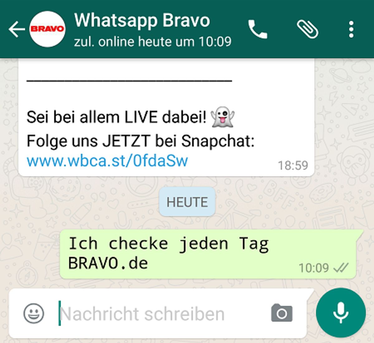 WhatsApp neue Schriftart