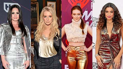 Glamouröse Silvester-Outfits im Metallic-Look. - Foto: Getty Images, David M. Benett/Getty Images