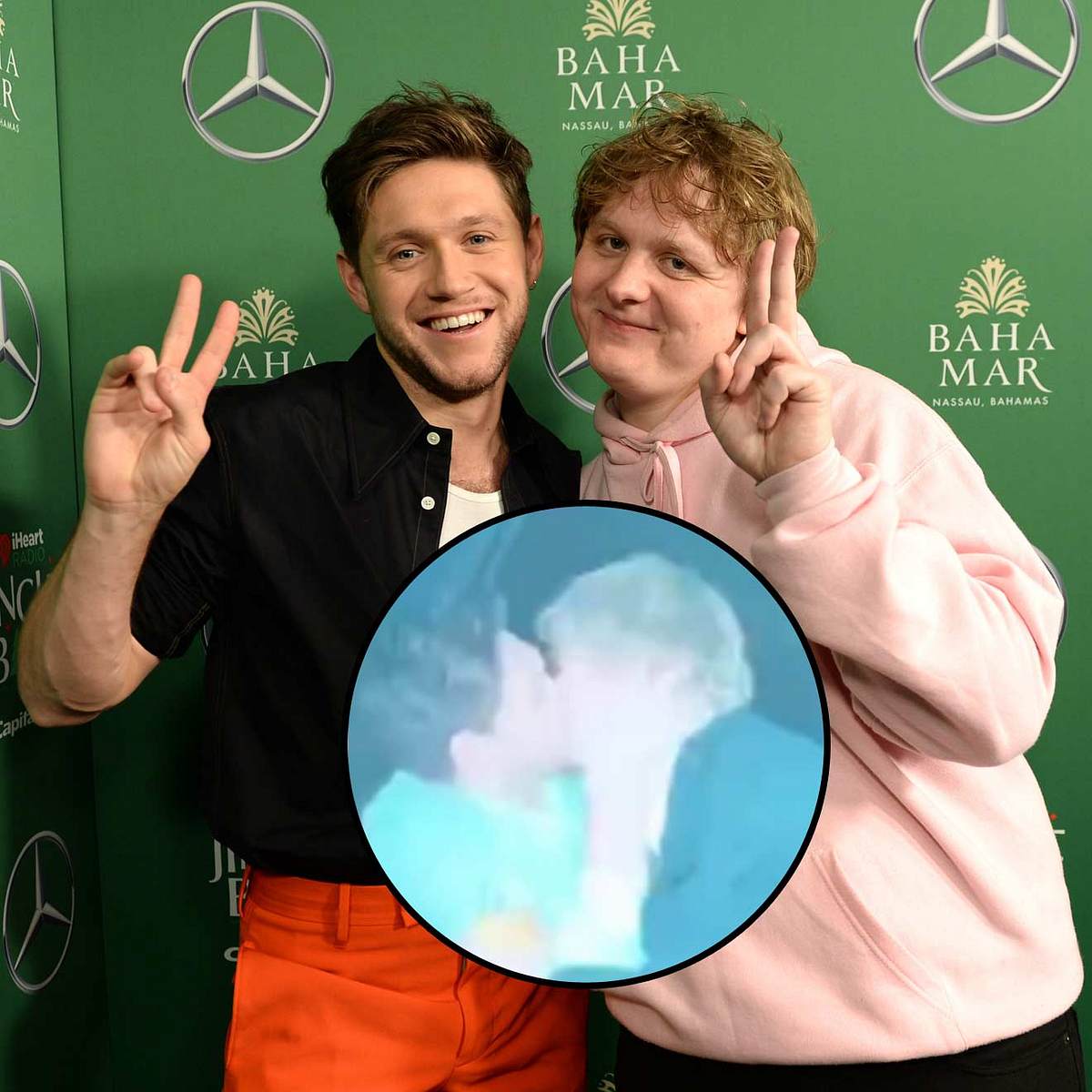 Stars, die ihre BFFs küssen Niall Horan Lewis Capaldi