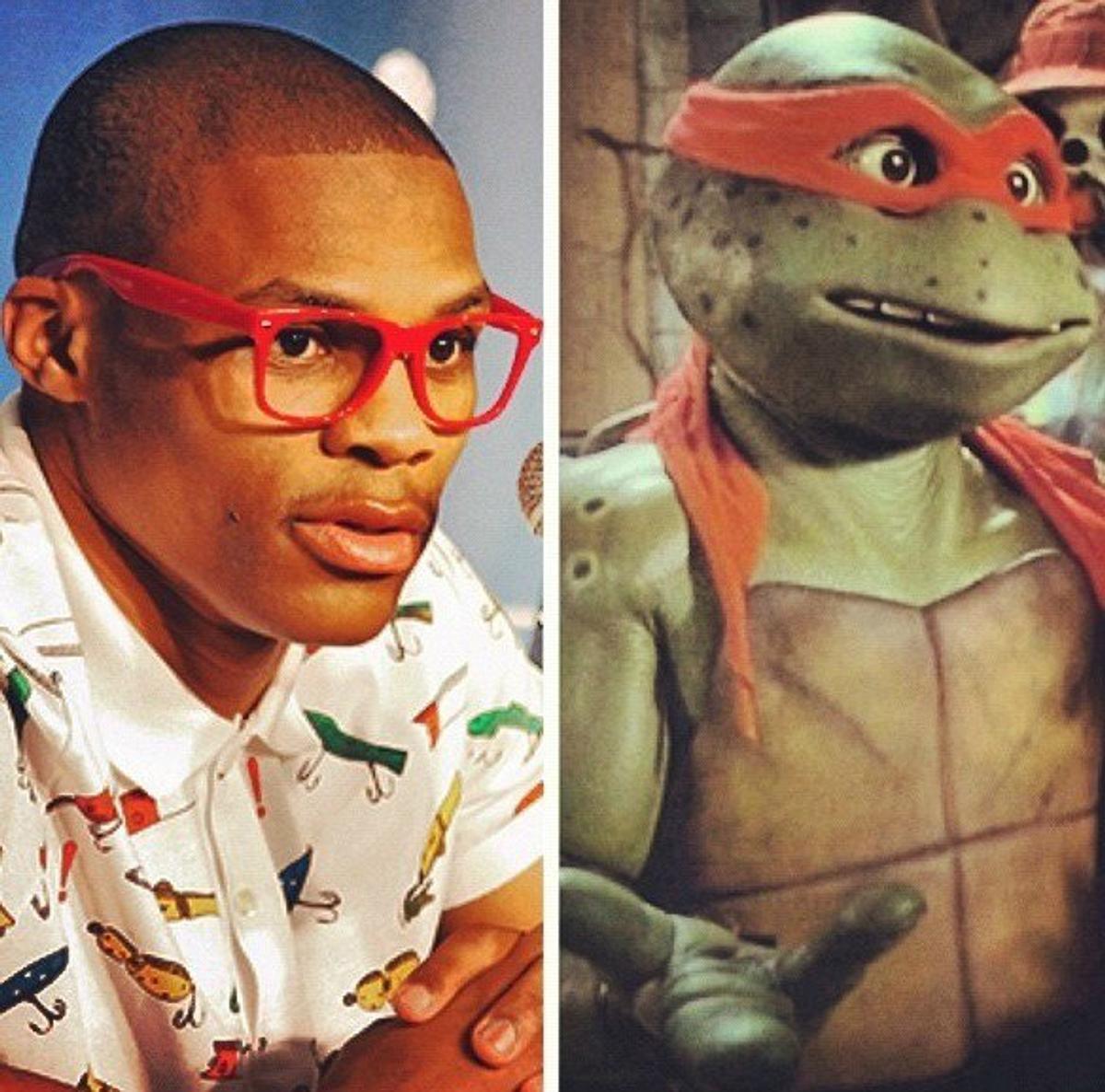 Russell Westbrook Ninja Turtle Michelangelo