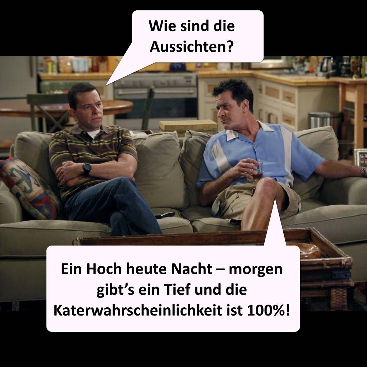 Two And A Half Men” Sprüche: Charlie der Alki