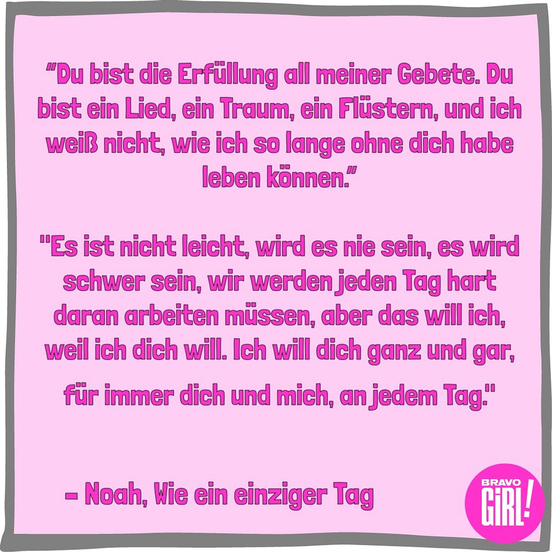 Liebeszitat aus "Wie ein einziger Tag" Die schönsten Liebeszitate aus
